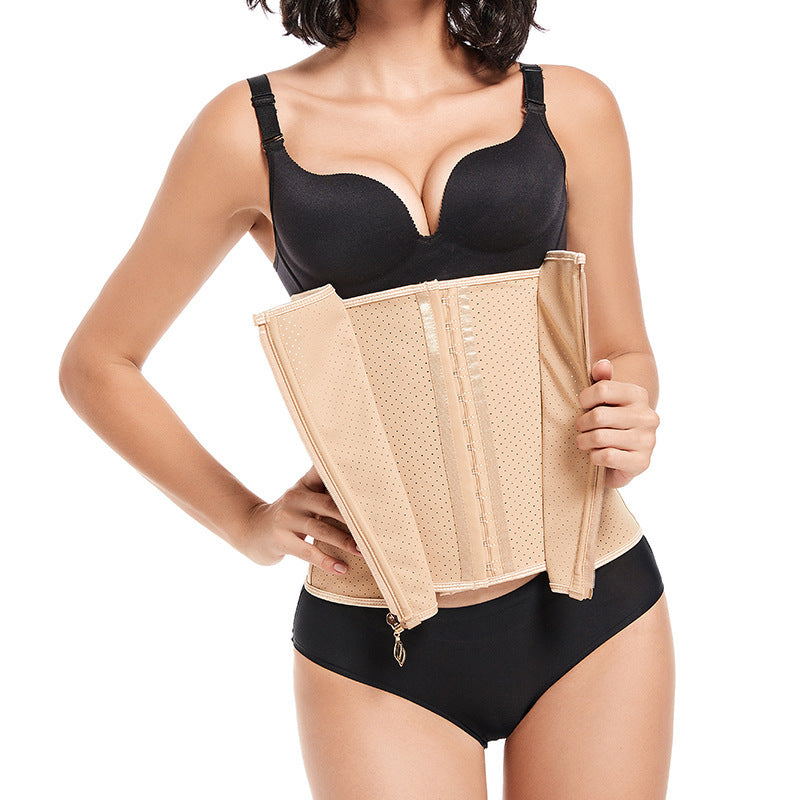 Summer European and American oversized thin latex waistband waist shaping top