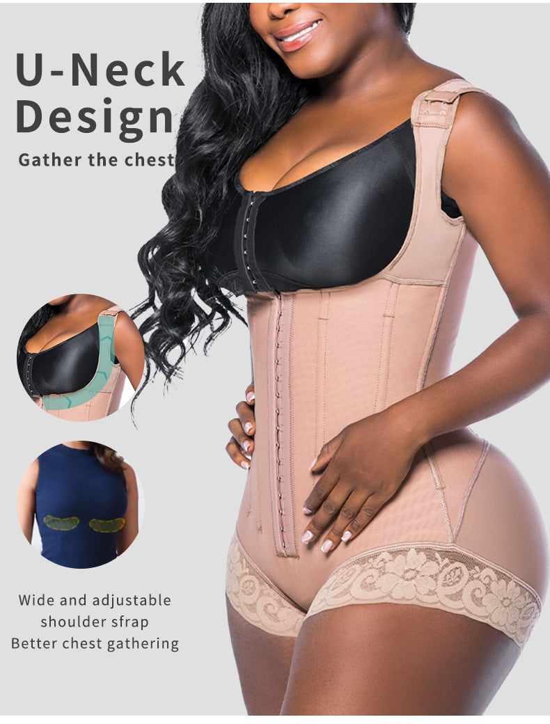 Plus Size Curvy Women Waist Cincher Body Shaper with Hip Enhancer and Butt Lifter