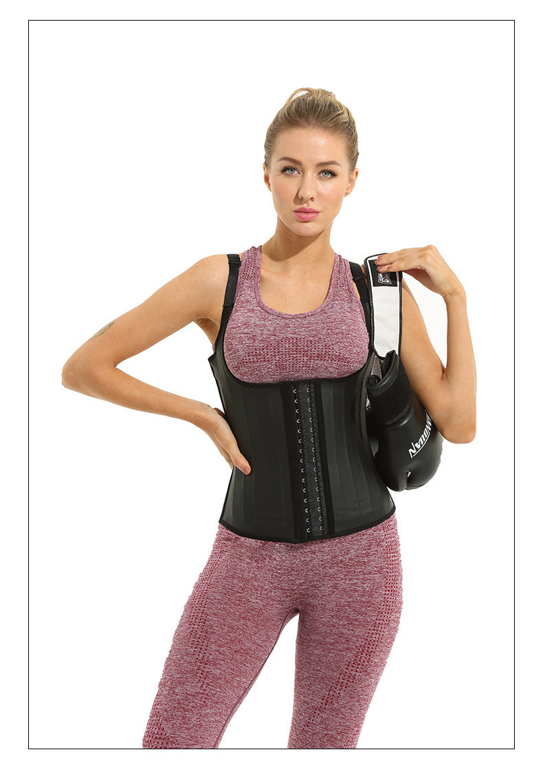 Women's Latex European American Style Top Half Body Waist Trainer Shaper Vest