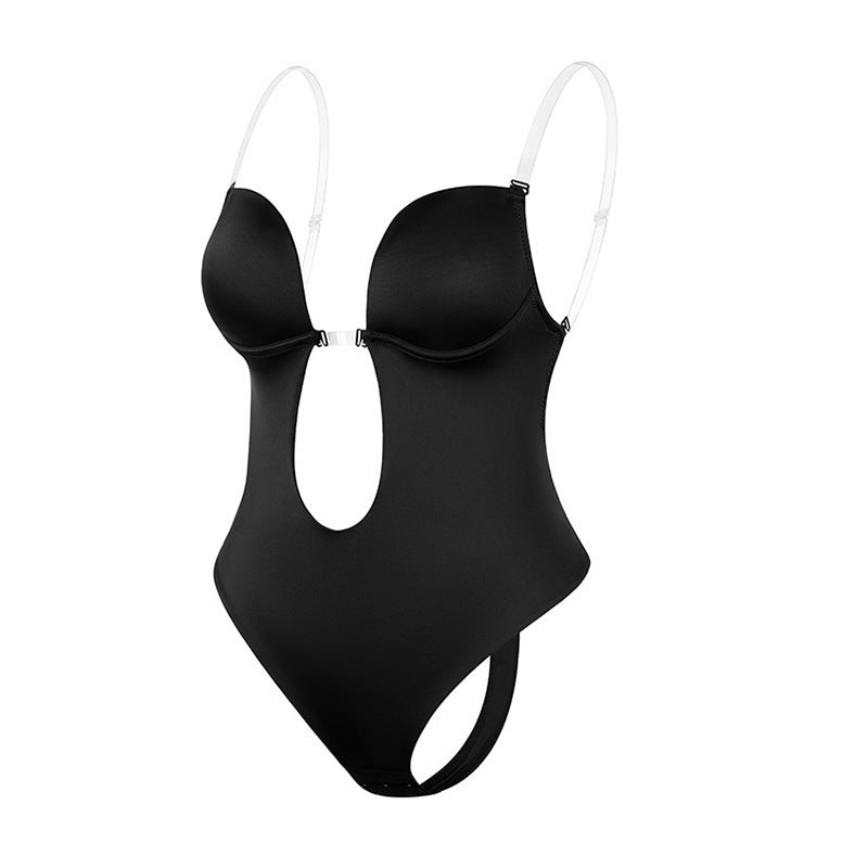 Strapless Bra Shapewear Transparent Detachable Straps Bodysuit Evening Dress Tight Corset Push-Up Shaping