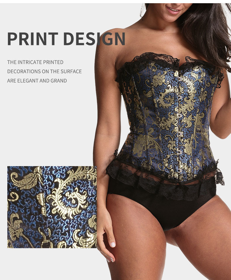 Tight waistband, lace border, hot stamping jacquard shapewear