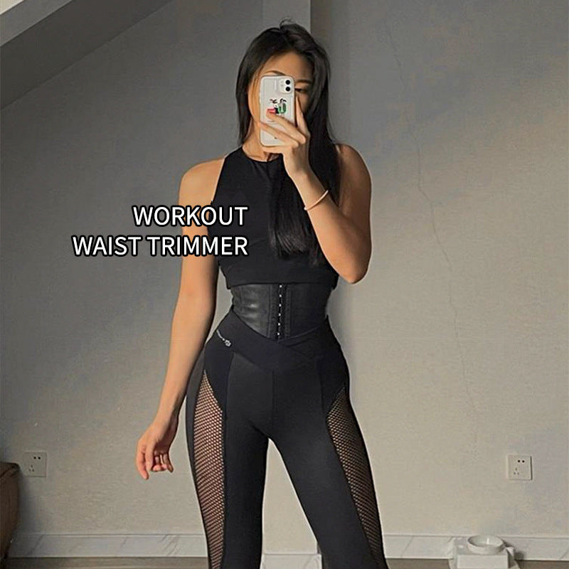 European and American 9 Fish Bone Matte Latex Waist, Abdominal Outdoor Body Shaping