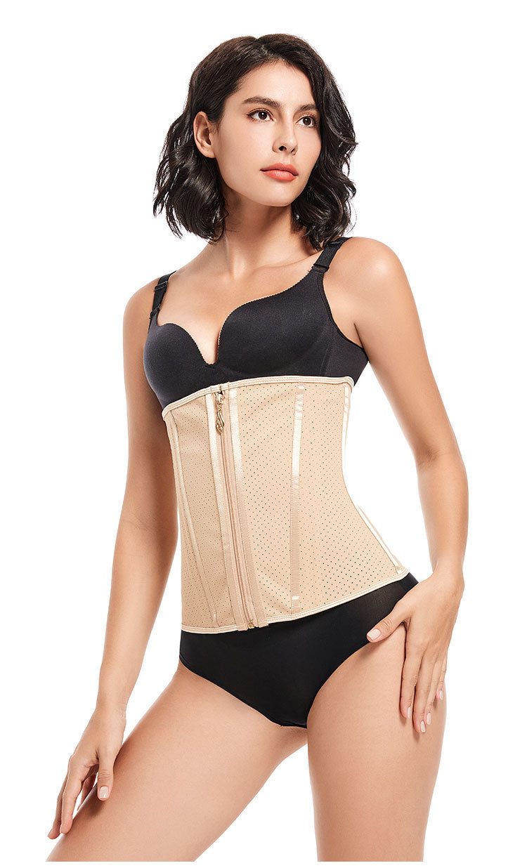Summer European and American oversized thin latex waistband waist shaping top