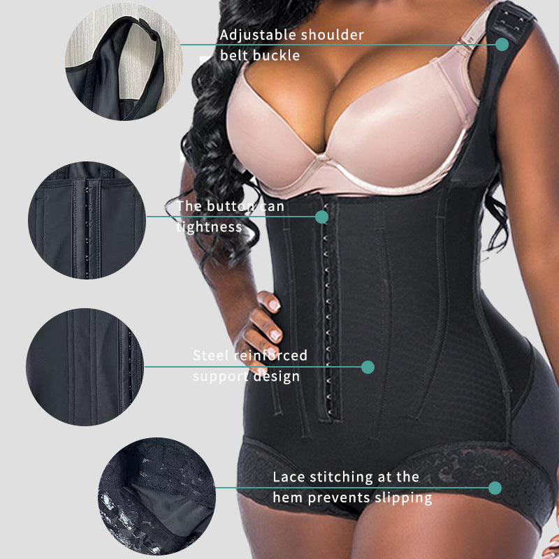 Plus Size Curvy Women Waist Cincher Body Shaper with Hip Enhancer and Butt Lifter