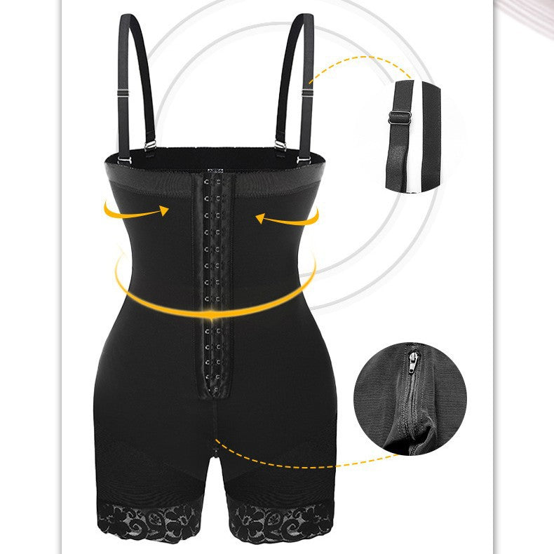 Plus Size Detachable Strap Shapewear High Waist Hip Lift Pants Tight Tummy Control Bodysuit