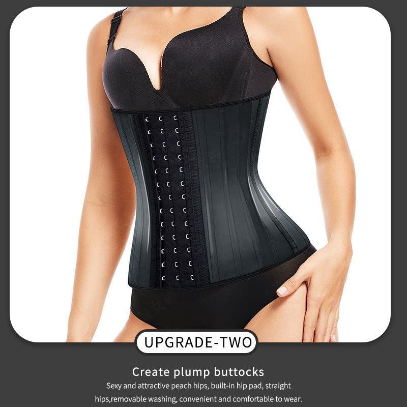 Latex enlarged waist, tight corset, women's sports, fitness, and shaping