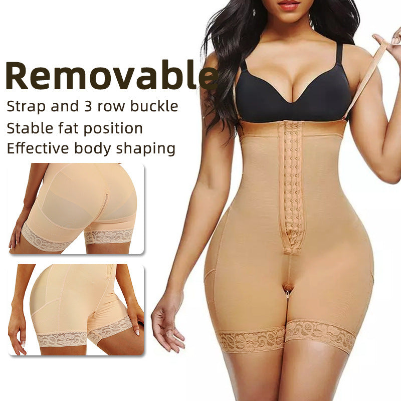 Plus Size Detachable Strap Shapewear High Waist Hip Lift Pants Tight Tummy Control Bodysuit