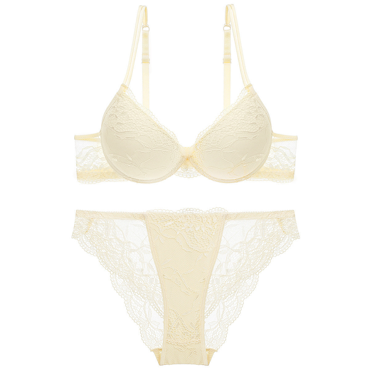 European and American Sexy Deep V Small Chest Enhancing Anti-Sagging Lace Bra Set