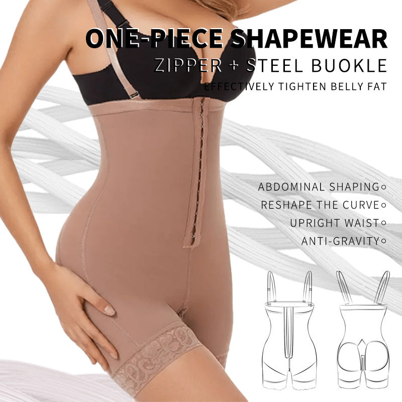 Plus Size Detachable Strap Shapewear High Waist Hip Lift Pants Tight Tummy Control Bodysuit