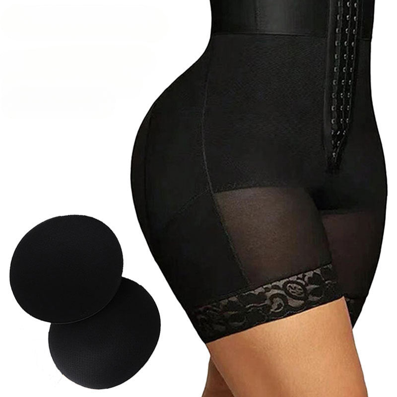 Enlarged women's high waisted buttock cushion lifting seamless non roll shaping pants