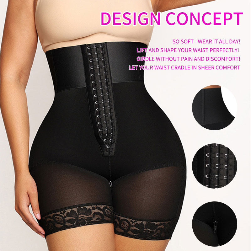 Plus size women's round belly hip cushion seamless non rolling lifting hip shaping pants