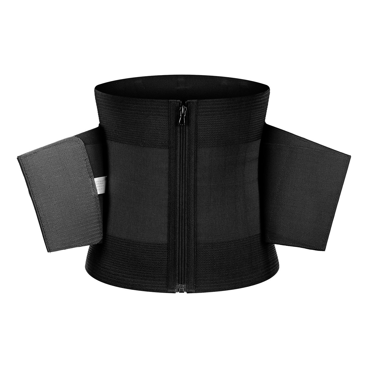 Women's Fitness Waist Trainer Belt Zipper Style Brown Double Layer Compression