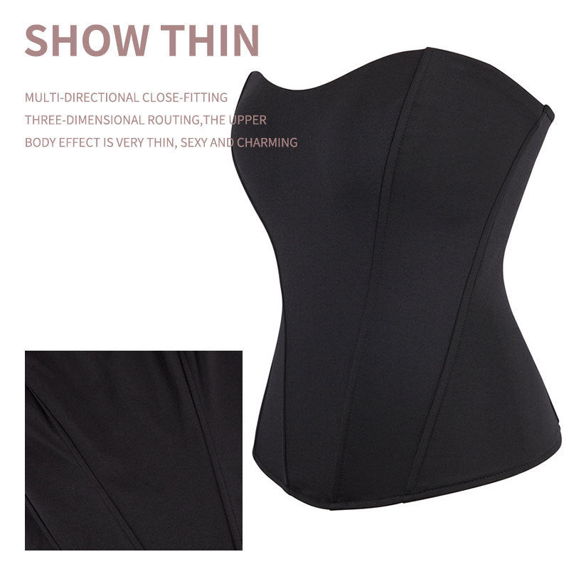 Fashionable Shaping Waist Cincher Corset with Seamless Zipper and Fishbone for Outerwear