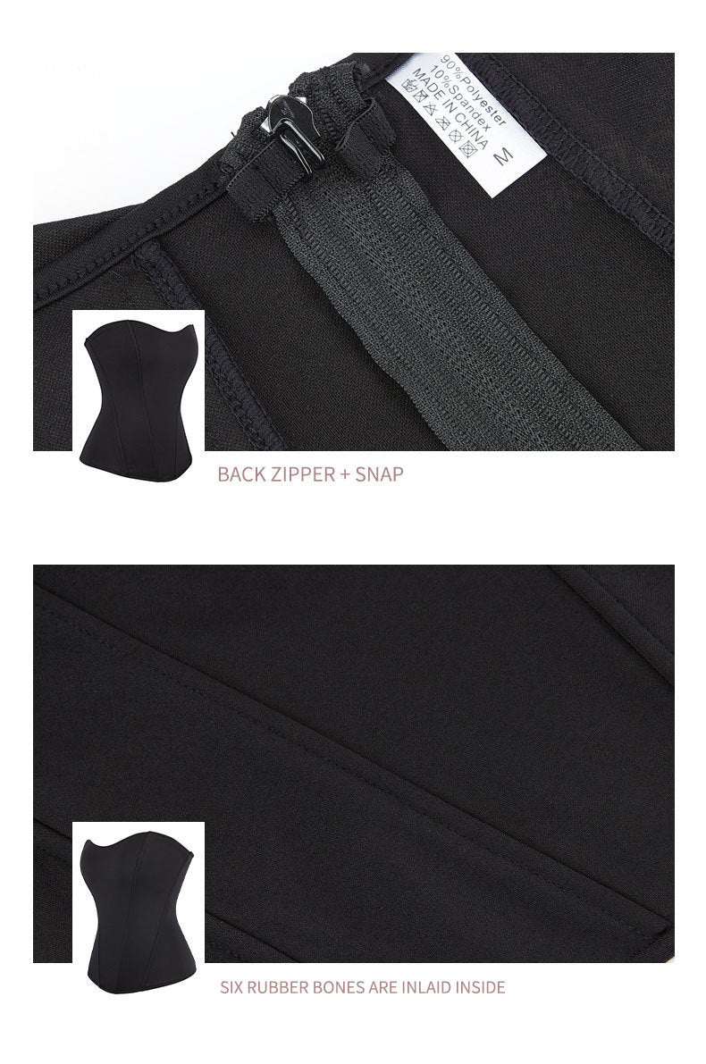 Fashionable Shaping Waist Cincher Corset with Seamless Zipper and Fishbone for Outerwear