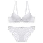 Sexy Small Chest Enhancing Push-Up Bra with Side Support Anti-Sagging Lace Lingerie Set