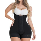 Four button plus size European and American style waist hip lifting jumpsuit