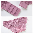 Sexy Small Chest Enhancing Push-Up Bra with Side Support Anti-Sagging Lace Lingerie Set