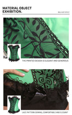 Fishbone waist with bust, court lace border outer garment, shapewear
