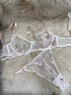 Sexy Lingerie French Style Ultra-Thin Sexy See-Through Mesh Embroidery Big Chest Minimizing Anti-Sagging