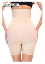 Europe and America increase high waisted and abdominal three row buckle tightening hip lifting pants