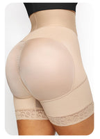 Europe and America increase high waisted and abdominal three row buckle tightening hip lifting pants