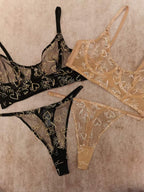 Sexy New Underwear Ultra-Thin See-Through Lace Sexy Underwear Big Chest Makes You Look Smaller Embroidery Set