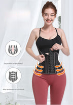 European and American latex purple [double-layer] waist belt tightens abdominal belt shaping