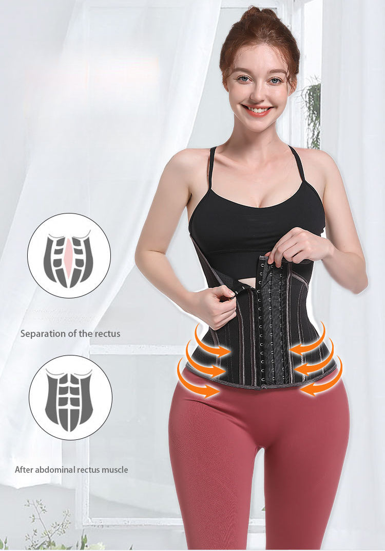 European and American latex purple [double-layer] waist belt tightens abdominal belt shaping