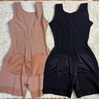13 bone shaping jumpsuit with zipper button waist, raised hips, and chest
