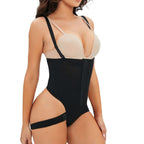 European and American high waisted abdominal belt button lifting hip tight shaping pants