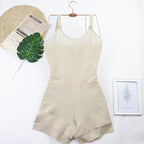 Four button plus size European and American style waist hip lifting jumpsuit