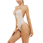 Strapless Bra Shapewear Transparent Detachable Straps Bodysuit Evening Dress Tight Corset Push-Up Shaping