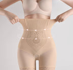 Summer high waisted shaping waistband anti exposure underwear seamless thin lifting hip pants