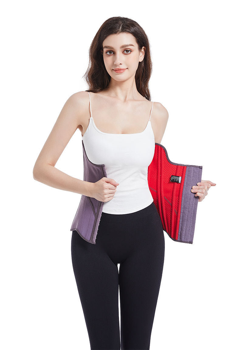 European and American latex purple [double-layer] waist belt tightens abdominal belt shaping