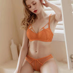 New European and American Style Sexy Lace-up Temptation Red Push-up Bra Plus Size Bra Set