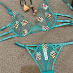 French Style Lingerie Sexy Ultra-Thin Pineapple Embroidery Lace Erotic Lingerie Big Chest Minimizing Anti-Sagging