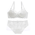 European and American Sexy Lace Summer Ultra-Thin Transparent Plus Size Large Bust Minimizing Anti-Sagging Bra