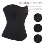 Fashionable Shaping Waist Cincher Corset with Seamless Zipper and Fishbone for Outerwear