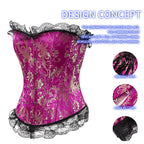 Tight waistband, lace border, hot stamping jacquard shapewear
