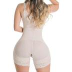 Four button plus size European and American style waist hip lifting jumpsuit