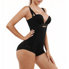 European and American Style Camisole Shapewear Body Shaping Lace Bodysuit Triangle Zipper Butt Lift Shapewear