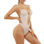 Strapless Bra Shapewear Transparent Detachable Straps Bodysuit Evening Dress Tight Corset Push-Up Shaping