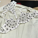 Sexy Lingerie Ultra-thin Sheer Flocked Printed Mesh Large Bust Minimizer Bra Set