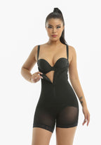 Large size detachable shoulder strap high waist and hip lifting integrated shapewear