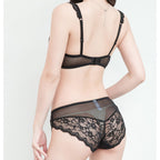 European and American Style Sexy Lace Lingerie Thin Cotton Large Bust Minimizer Plus Size Side Breast Collection Anti-Sagging Set