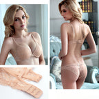 European and American Sexy Deep V Small Chest Enhancing Anti-Sagging Lace Bra Set