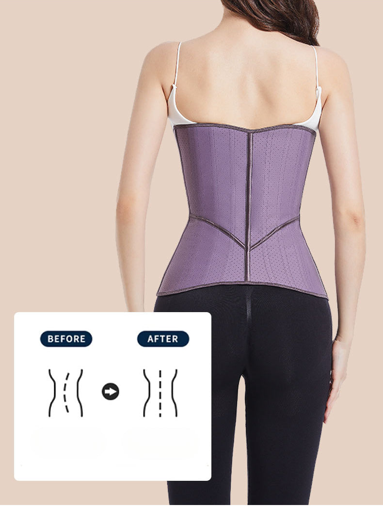 European and American latex purple [double-layer] waist belt tightens abdominal belt shaping