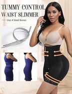 High waisted, oversized hips with button up zipper, tight fitting shaping pants