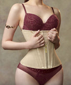 Latex Waist Cincher with Zipper and Button, Waist Binder for Sports Shaping and Tightening