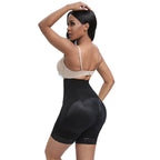 High waisted, oversized hips with button up zipper, tight fitting shaping pants